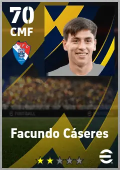 Facundo Caseres eFootball 2026 player card — 70 OVR CMF