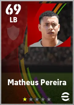 Matheus Pereira eFootball 2026 player card — 69 OVR LB