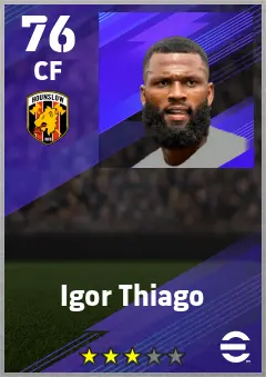 Igor Thiago eFootball 2026 player card — 76 OVR CF