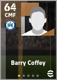 Barry Coffey eFootball 2026 player card — 64 OVR CMF