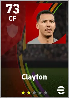 Clayton eFootball 2026 player card — 73 OVR CF