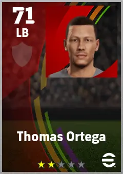 Thomas Ortega eFootball 2026 player card — 71 OVR LB