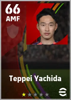 Teppei Yachida eFootball 2026 player card — 66 OVR AMF