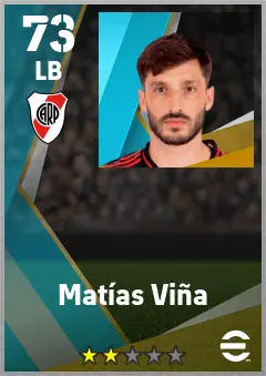 Matias Vina eFootball 2026 player card — 73 OVR LB