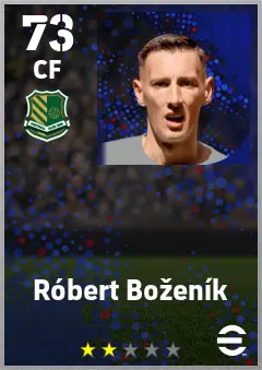 Robert Bozenik eFootball 2026 player card — 73 OVR CF