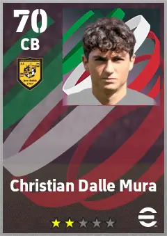 Christian Dalle Mura eFootball 2026 player card — 70 OVR CB