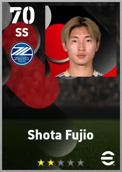 Shota Fujio eFootball 2026 player card — 70 OVR SS