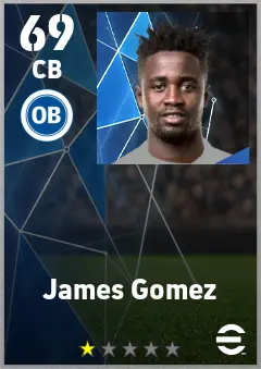 James Gomez eFootball 2026 player card — 69 OVR CB