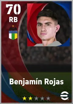 Benjamin Rojas eFootball 2026 player card — 70 OVR RB