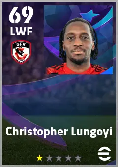 Christopher Lungoyi eFootball 2026 player card — 69 OVR LWF