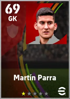 Martin Parra eFootball 2026 player card — 69 OVR GK