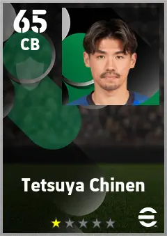 Tetsuya Chinen eFootball 2026 player card — 65 OVR CB