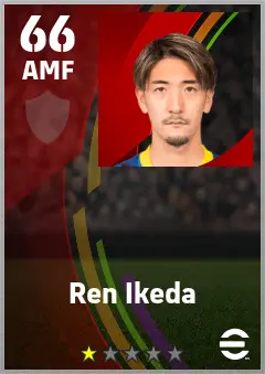 Ren Ikeda eFootball 2026 player card — 66 OVR AMF