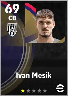 Ivan Mesik eFootball 2026 player card — 69 OVR CB