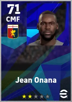 Jean Onana eFootball 2026 player card — 71 OVR CMF