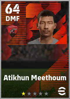 Atikhun Meethoum eFootball 2026 player card — 64 OVR DMF