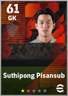 Suthipong Pisansub eFootball 2026 player card — 61 OVR GK