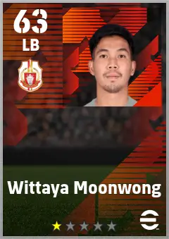 Wittaya Moonwong eFootball 2026 player card — 63 OVR LB