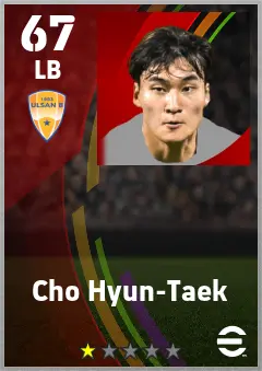 Cho Hyun-Taek eFootball 2026 player card — 67 OVR LB
