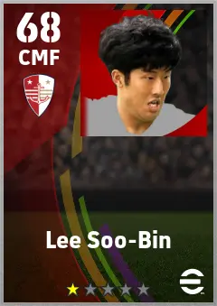 Lee Soo-Bin eFootball 2026 player card — 68 OVR CMF