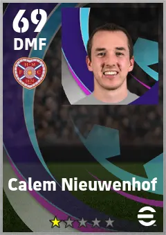 Calem Nieuwenhof eFootball 2026 player card — 69 OVR DMF
