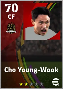 Cho Young-Wook eFootball 2026 player card — 70 OVR CF
