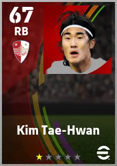 Kim Tae-Hwan eFootball 2026 player card — 67 OVR RB