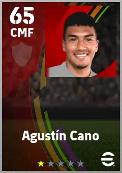 Agustin Cano eFootball 2026 player card — 65 OVR CMF
