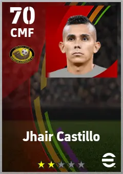 Jhair Castillo eFootball 2026 player card — 70 OVR CMF