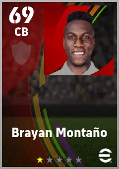 Brayan Montano eFootball 2026 player card — 69 OVR CB