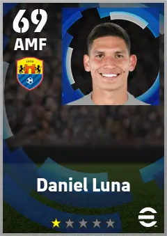 Daniel Luna eFootball 2026 player card — 69 OVR AMF