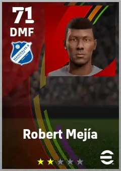 Robert Mejia eFootball 2026 player card — 71 OVR DMF