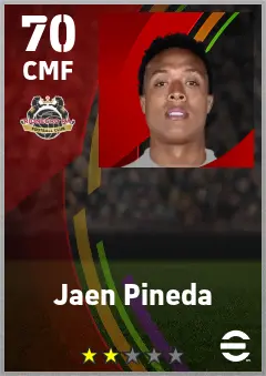 Jaen Pineda eFootball 2026 player card — 70 OVR CMF