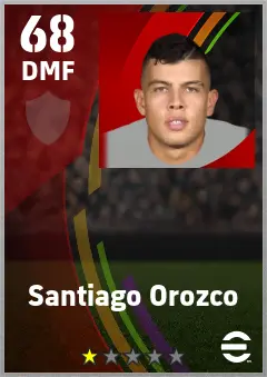 Santiago Orozco eFootball 2026 player card — 68 OVR DMF