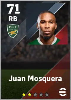 Juan Mosquera eFootball 2026 player card — 71 OVR RB