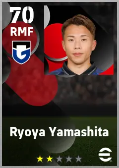 Ryoya Yamashita eFootball 2026 player card — 70 OVR RMF
