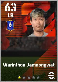 Warinthon Jamnongwat eFootball 2026 player card — 63 OVR LB