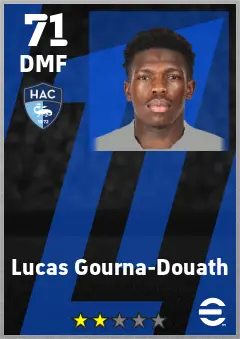 Lucas Gourna-Douath eFootball 2026 player card — 71 OVR DMF