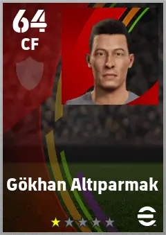 Gokhan Altiparmak eFootball 2026 player card — 64 OVR CF