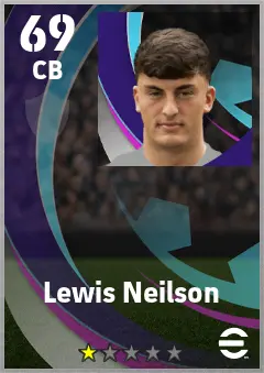 Lewis Neilson eFootball 2026 player card — 69 OVR CB