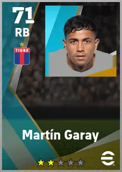Martin Garay eFootball 2026 player card — 71 OVR RB