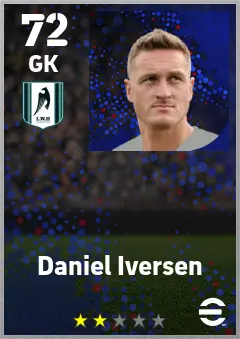 Daniel Iversen eFootball 2026 player card — 72 OVR GK