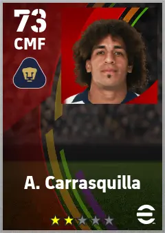 A. Carrasquilla eFootball 2026 player card — 73 OVR CMF