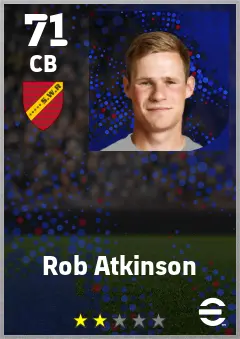 Rob Atkinson eFootball 2026 player card — 71 OVR CB