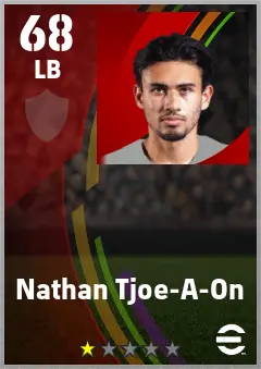 Nathan Tjoe-A-On eFootball 2026 player card — 68 OVR LB