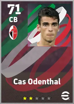 Cas Odenthal eFootball 2026 player card — 71 OVR CB