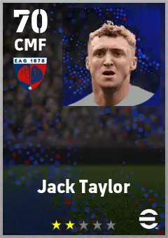 Jack Taylor eFootball 2026 player card — 70 OVR CMF
