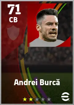 Andrei Burca eFootball 2026 player card — 71 OVR CB