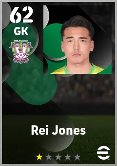 Rei Jones eFootball 2026 player card — 62 OVR GK