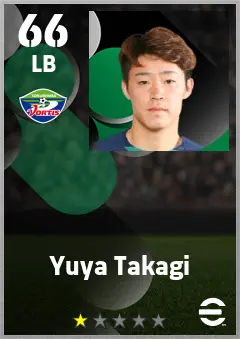 Yuya Takagi eFootball 2026 player card — 66 OVR LB